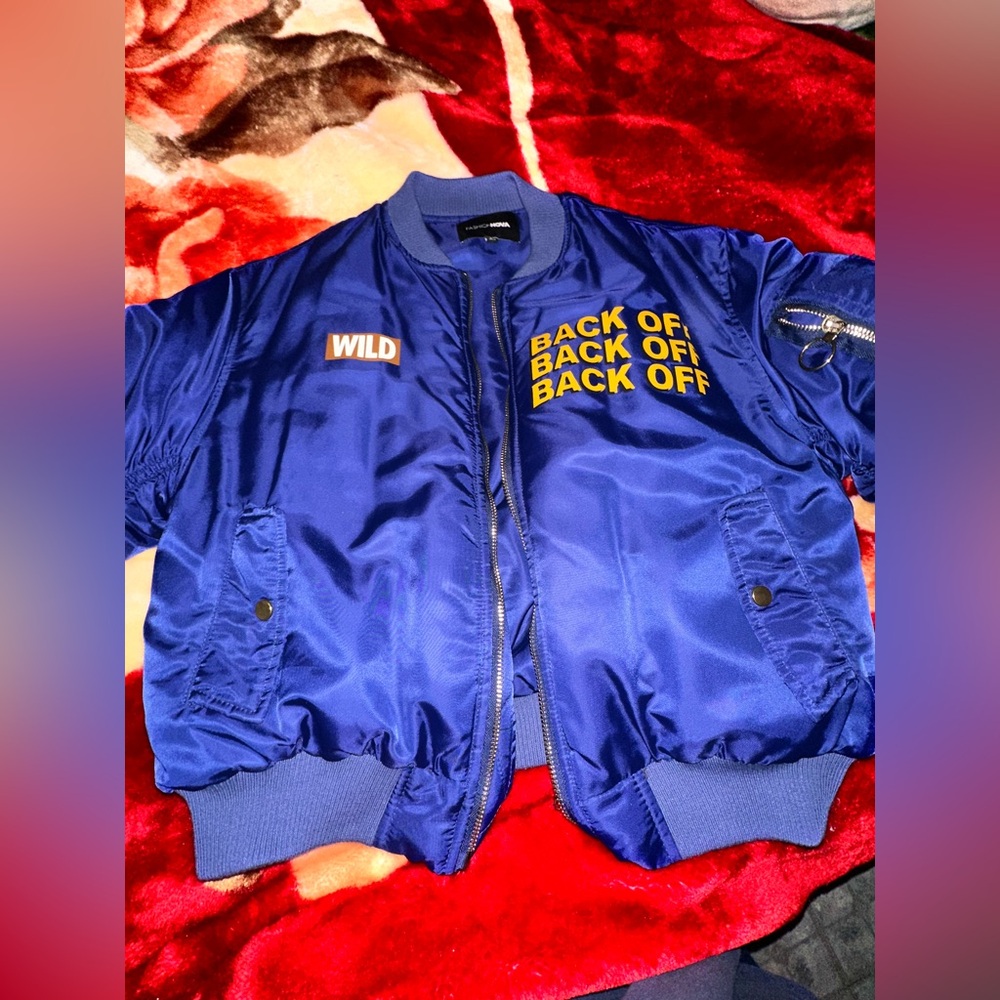 Reversible navy blue jacket fashion Nova